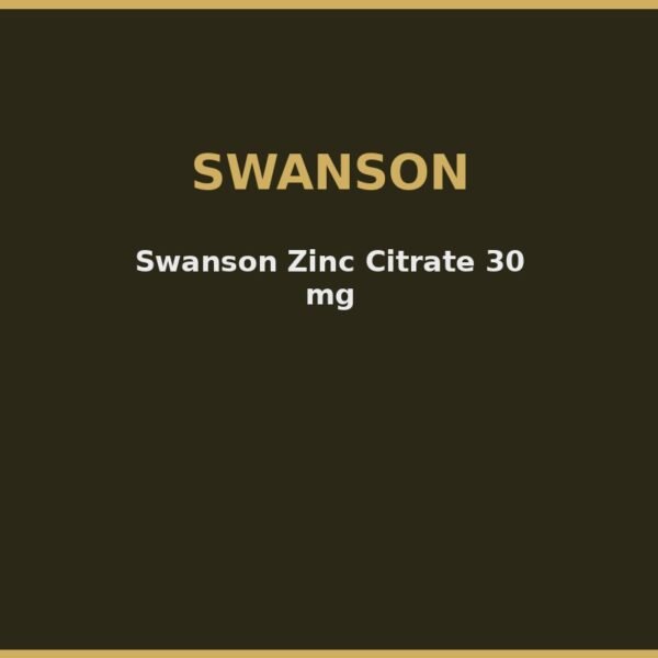 Swanson Zinc Citrate 30 mg