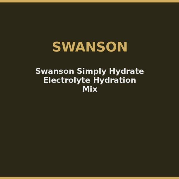 Swanson Simply Hydrate Electrolyte Hydration Mix
