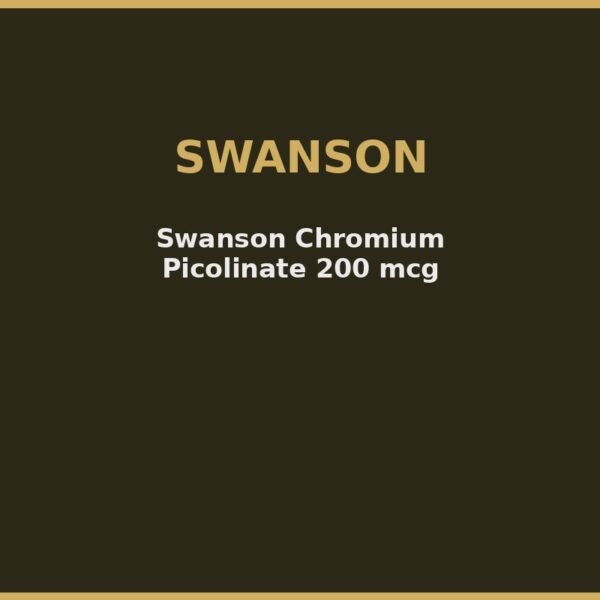 Swanson Chromium Picolinate 200 mcg