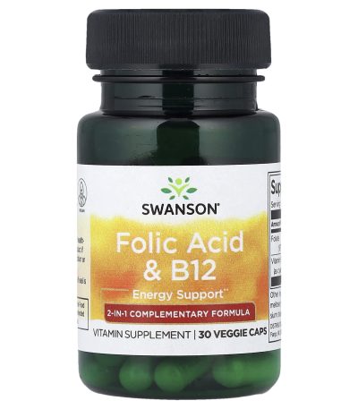 Swanson Folic Acid & B12