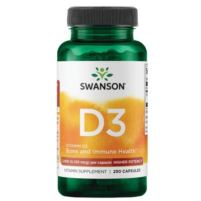 Swanson Vitamin D3 - Higher Potency 2,000 Iu (50 mcg)