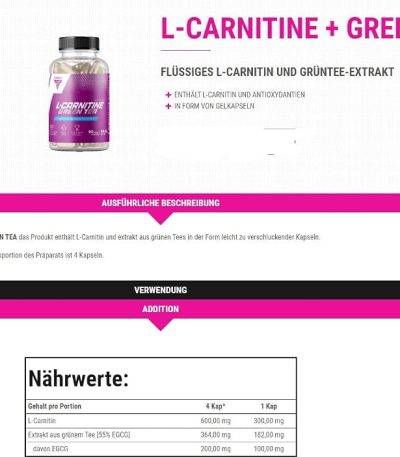 Trec Nutrition L-CARNITINE + GREEN TEA